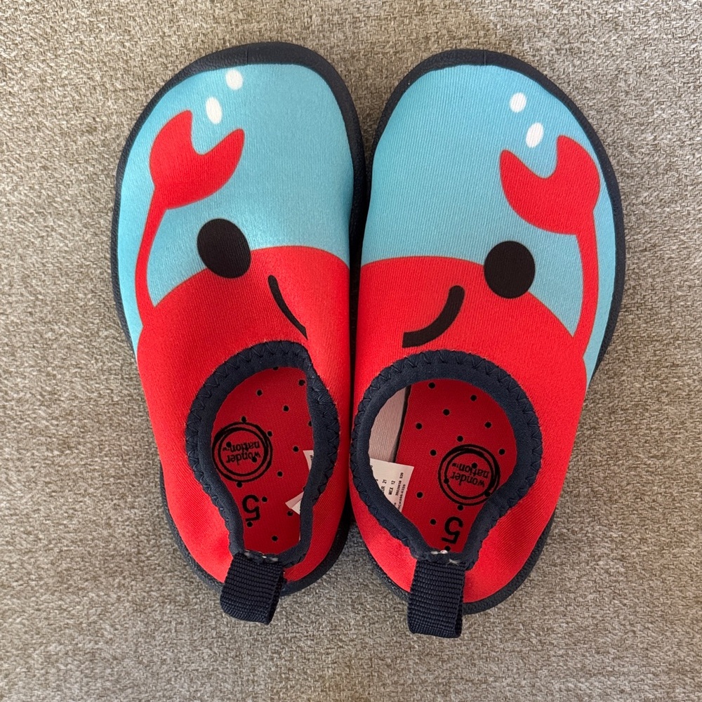 Kids' Red and Blue Crab Water Shoes